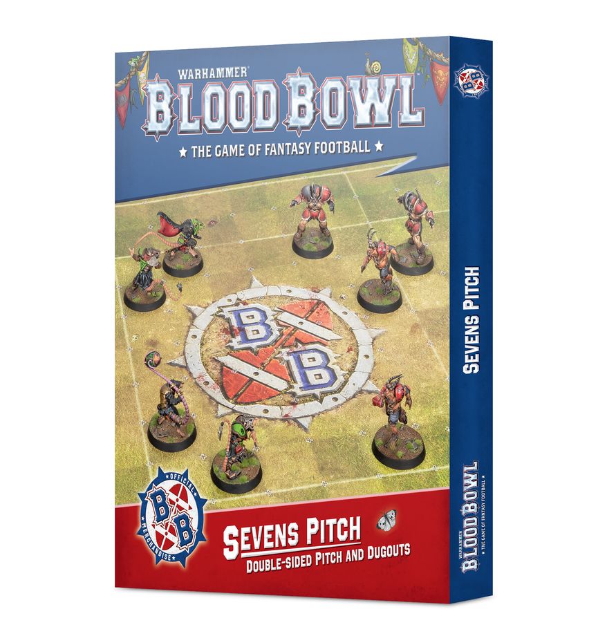 202-70_BloodBowlSevensPitch Sevens Pitch: Double-sided Pitch and Dugouts