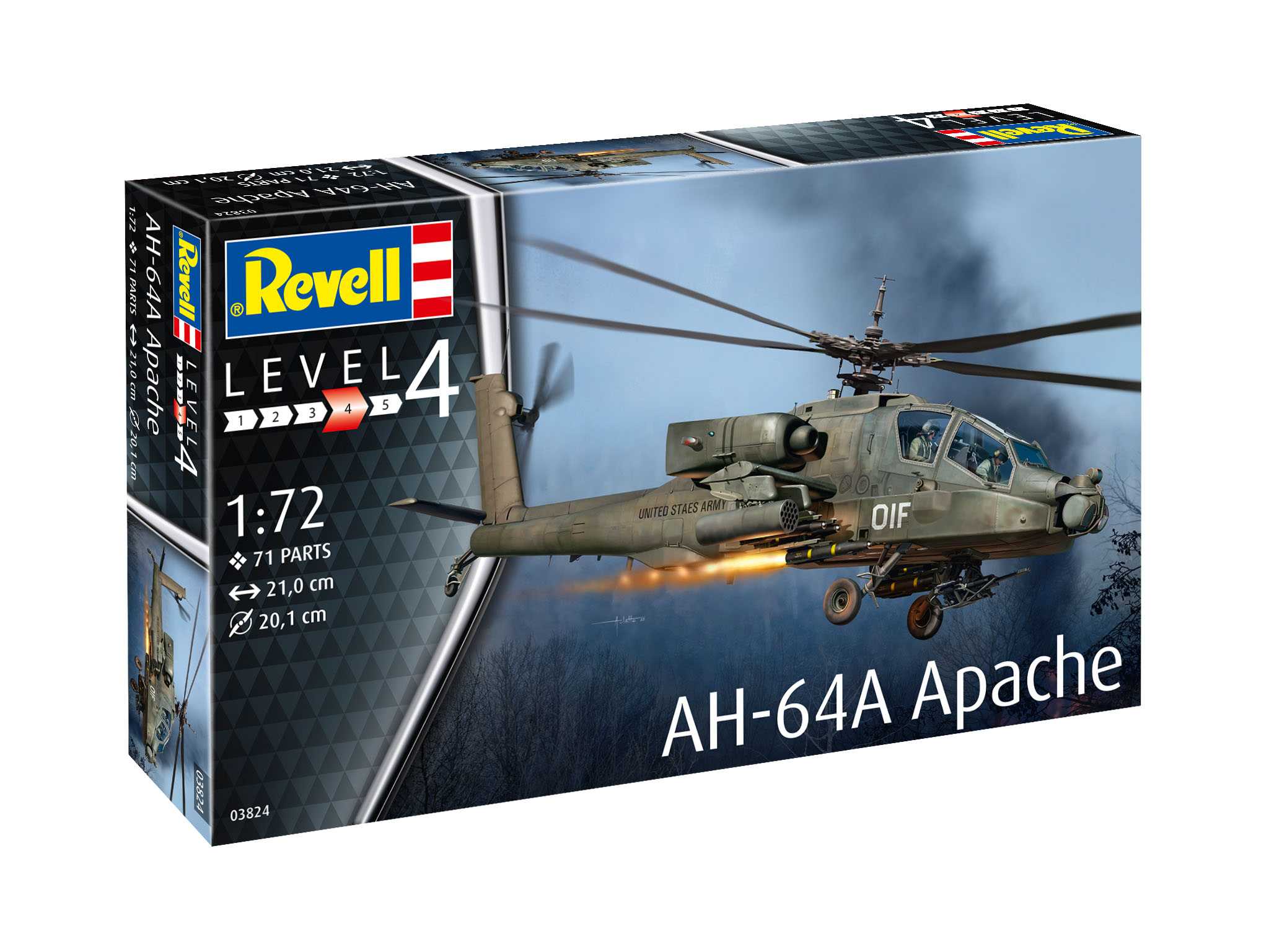 Plastic-ModelKit-vrtulnik-03824-AH-64A-Apache